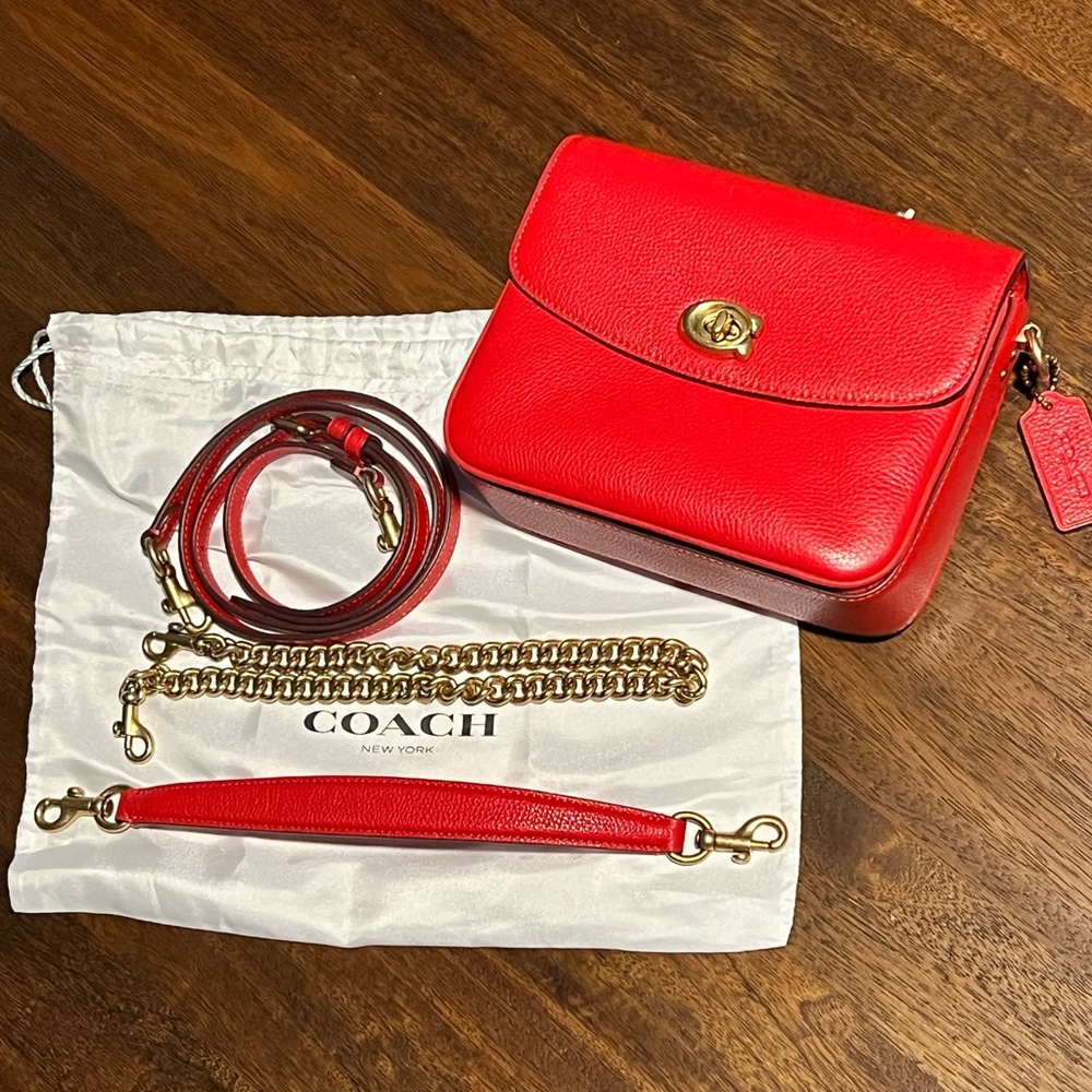 Coach Cassie Crossbody 19 Bag Pebble Leather w/ 3 Straps